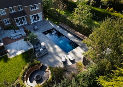 Luxury one-piece pool in beautifully landscaped gardens