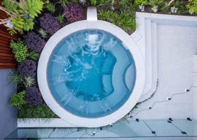 Aqua Technics Infinity spa pool with water feature