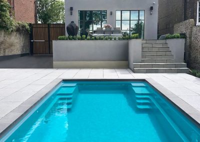 Aqua Technics Regency One Piece Pool in Grey Sky Silver