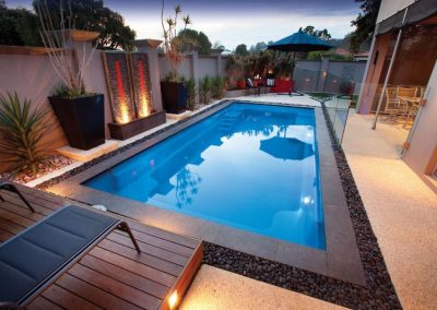 Regency One Piece Pool with safety screen and sun deck