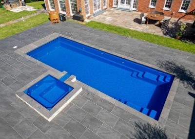 A fine country house one piece swimming pool from Aqua Technics
